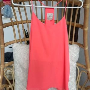 Neon pink racerback tank/camisole